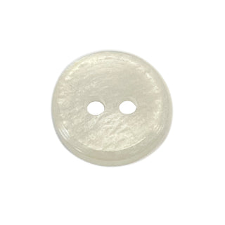 Round White Button With Texture 11mm