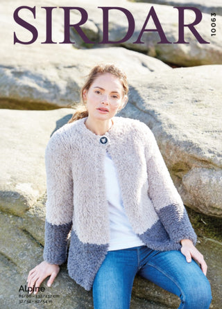 S10063 Ladies Two Toned Jacket in Sirdar Alpine Chunky