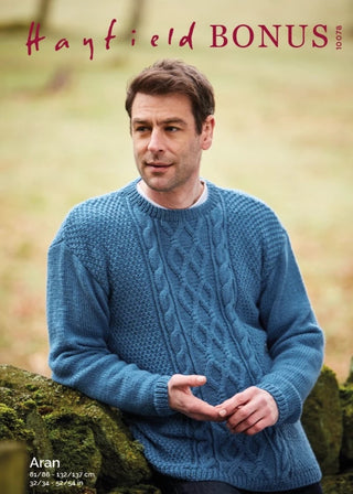 S10078 Men's Sweater in Hayfield Bonus Aran