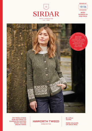 S10156 Women's Yorkshire Fairisle Cardigan in Sirdar Haworth Tweed