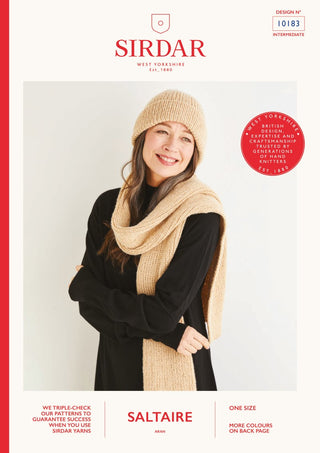 S10183 Women's Hat & Scarf in Sirdar Saltaire