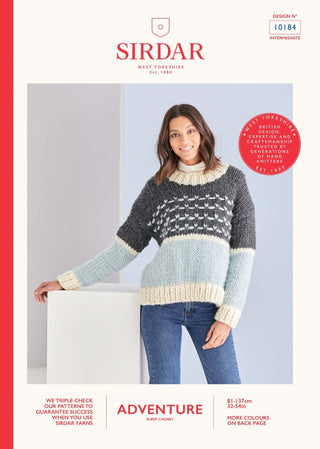 S10184 Ladies Crew Neck Sweater in Sirdar Adventure Super Chunky