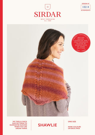 S10214 Triangular Lace Leaf Shawl in Sirdar Shawlie