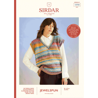 S10700 Ocean Treasure Tank in Sirdar Jewelspun with Wool Chunky