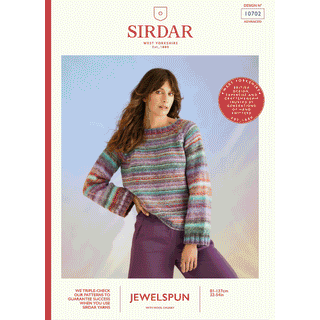 S10702 Whirlpool Sweater in Sirdar Jewelspun with Wool Chunky