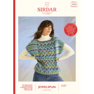 S10703 Coral Reef Vest in Sirdar Jewelspun with Wool Chunky