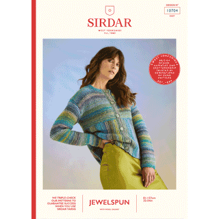 S10704 Rip Tide Cardi in Sirdar Jewelspun with Wool Chunky