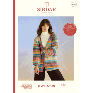 S10705 Coral Sleave Cardigan in Sirdar Jewelspun with Wool Chunky