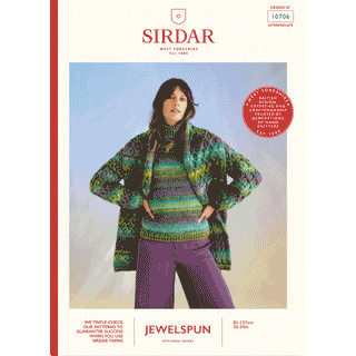 S10706 Kelp Sweater & Scarf in Sirdar Jewelspun with Wool Chunky