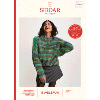 S10800 Semi-Precious Sweater in Sirdar Jewelspun with Wool Chunky