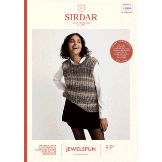 S10804 Beneath the Surface Vest in Sirdar Jewelspun with Wool Chunky