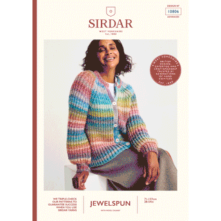 S10806 Metamorphic Cardigan in Sirdar Jewelspun with Wool Chunky