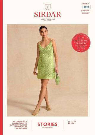 S10828 Mini Dress Crochet Pattern in Sirdar Stories DK