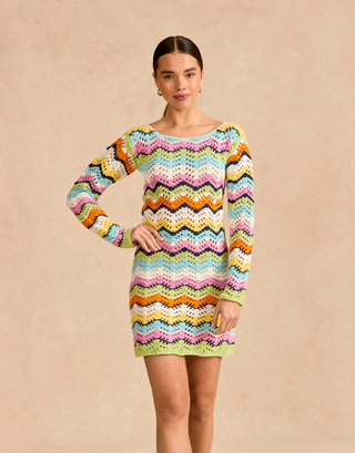 S10833 Cheeky Chevron Minidress Crochet Pattern in Sirdar Stories DK