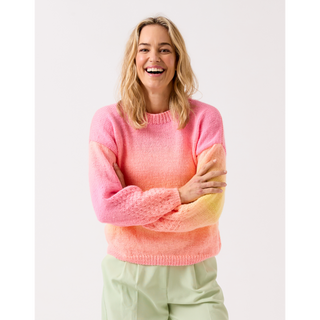 S10838 Sleave Appeal Sweater Knitted in Sirdar Jewelspun Ombre Aran