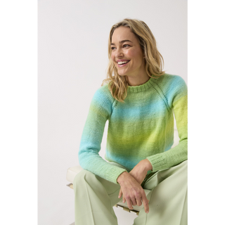S10841 Round the Raglan Sweater Knitted in Sirdar Jewelspun Ombre Aran