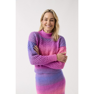 S10842 Togetherness Two-Piece Sweater & Skirt Knitted in Sirdar Jewelspun Ombre Aran