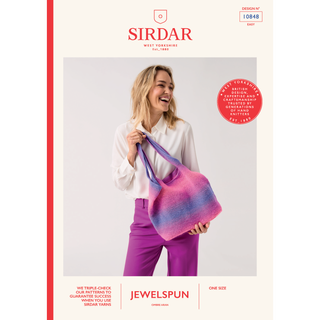 S10848 Totally Crochet Tote Bag Crochet Pattern in Sirdar Jewelspun Ombre Aran
