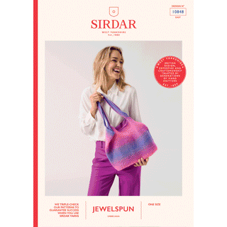 S10848 Totally Crochet Tote Bag Crochet Pattern in Sirdar Jewelspun Ombre Aran