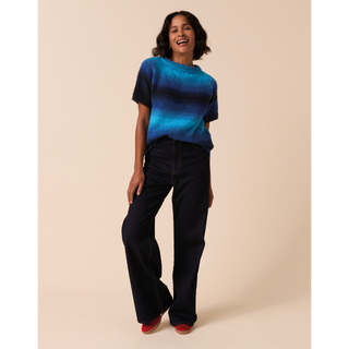 S10920 Colour Go Round Sweater Knitted in Sirdar Jewelspun Ombre Aran