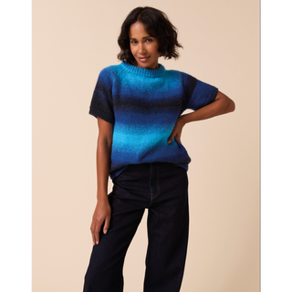 S10920 Colour Go Round Sweater Knitted in Sirdar Jewelspun Ombre Aran