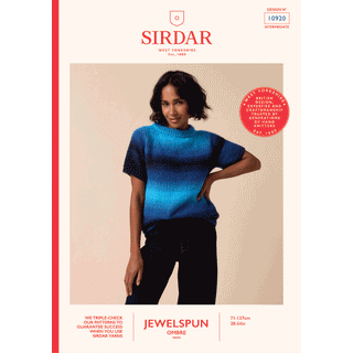 S10920 Colour Go Round Sweater Knitted in Sirdar Jewelspun Ombre Aran