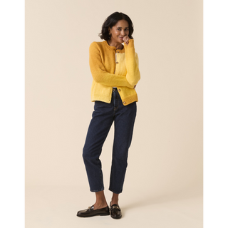 S10924 Offset Ombre Cardigan Knitted in Sirdar Jewelspun Ombre Aran
