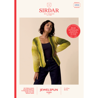 S10925 Colour Pulse Jacket Crochet Pattern in Sirdar Jewelspun Ombre Aran