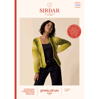 S10925 Colour Pulse Jacket Crochet Pattern in Sirdar Jewelspun Ombre Aran
