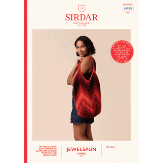 S10928 Chevron Glow Tote Bag Crochet Pattern in Sirdar Jewelspun Ombre Aran