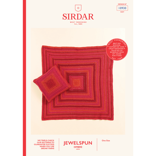 S10930 Radiant Blanket Crochet Pattern in Sirdar Jewelspun Ombre Aran