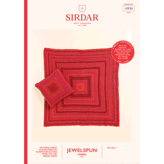 S10930 Radiant Blanket Crochet Pattern in Sirdar Jewelspun Ombre Aran