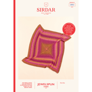 S10931 Spectrum Blanket Crochet Pattern in Sirdar Jewelspun Ombre Aran
