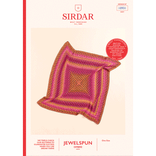 S10931 Spectrum Blanket Crochet Pattern in Sirdar Jewelspun Ombre Aran