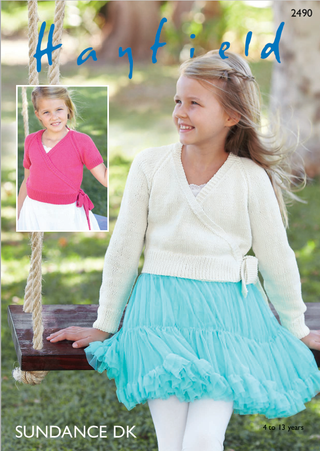 S2490 Girl's Ballet Wrap in Hayfield Sundance DK