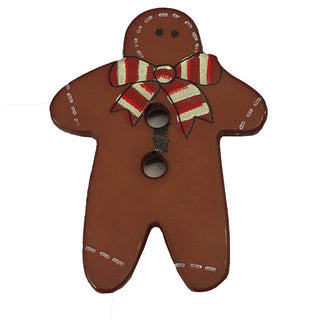 Gingerbread Man Button 28mm
