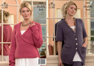 KC3202 Women's Cardigans in King Cole Baby Alpaca DK