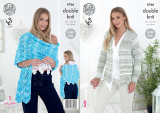 KC4766 Cardigan and Shawl for Women in King Cole Vogue