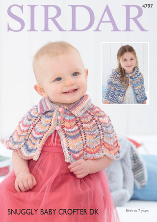 S4797 Capes for Babies and Girls in Sirdar Snuggly Baby Crofter DK