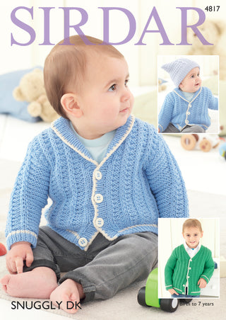 S4817 Cardigans for Babies in Sirdar Snuggly DK