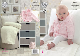 KC4820 Jacket and Baby Blanket in King Cole Yummy
