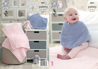 KC4821 Poncho for Babies in King Cole Yummy