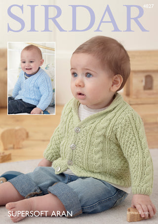 S4827 Cardigans for Babies in Sirdar Supersoft Aran
