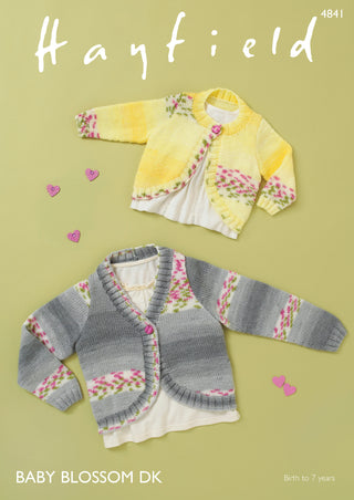 S4841 Cardigans for Babies and Children in Hayfield Baby Blossom DK