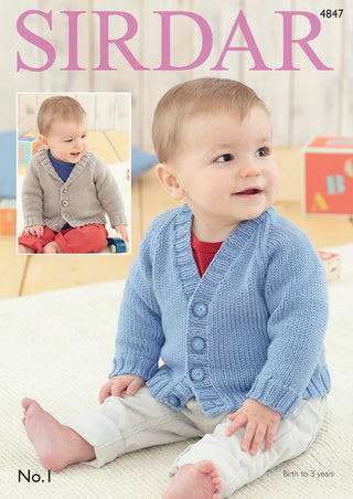 S4847 Cardigans for Babies in Sirdar No. 1
