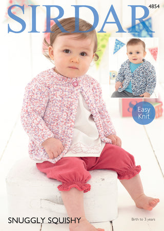 S4854 Cardigan and Jumper for Babies in Sirdar Snuggly Squishy