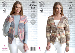 KC4855 Cardigan and Waistcoat for Women in King Cole Drifter DK