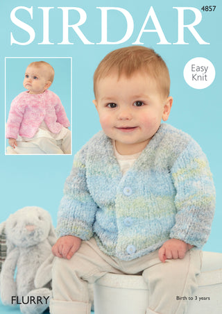 S4857 Cardigans for Babies in Sirdar Flurry