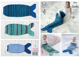 KC4865 Mermaid Blankets in King Cole Chunky