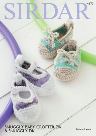 S4870 Baby's Shoes in Sirdar Snuggly Baby Crofter DK & Snuggly DK